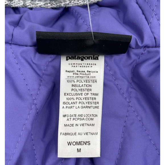 Patagonia Better Sweater Insulated Hoody Womens Medium Gray Style 25870 Slim Fit - Picture 3 of 9
